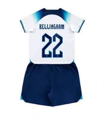 England Jude Bellingham #22 Replika Babytøj Hjemmebanesæt Børn VM 2022 Kortærmet (+ Korte bukser)